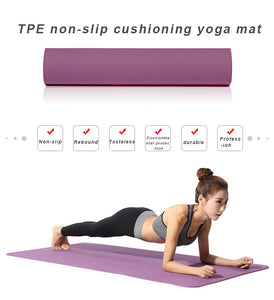 6MM Custom Print High Quality Eco Friendly Single and Double Color mat de yoga Folding Durable Yoga Pad TPE Yoga Mat