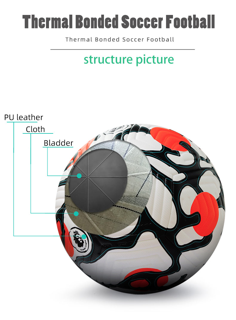 Custom logo pelotas de futbol 5 official match ball thermal bonding soccer ball with logo football