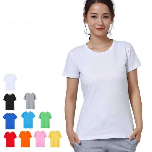 Custom logo gym plain cotton spandex tshirt high quality white t shirt women Printing heavyweight vendors for t shirts