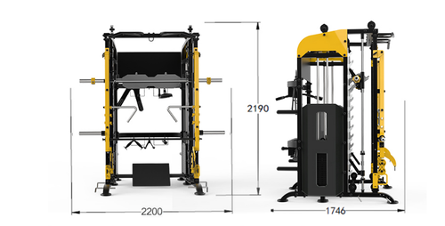 multi functional trainer barbell rack gym commercial squat rack wave fitness equipment smith machine strength training