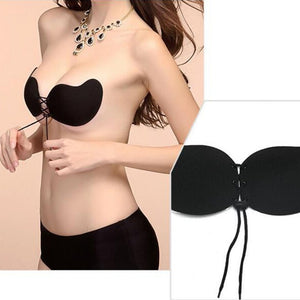 Women Invisible Bra Super Push Up Seamless Self-Adhesive Sticky Wedding Party Front Strapless A B C D Cup Fly Bra